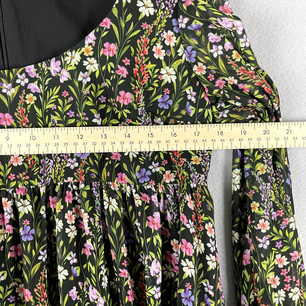 Amanda Uprichard Babydoll Dress Womens Medium Floral Whimsigoth Fairy READ - Picture 6 of 16
